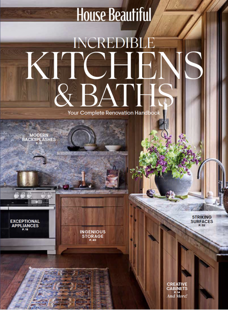 cover of house beautiful with kitchen design